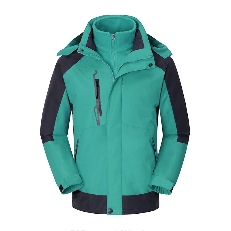 Autumn and winter removable liner two pieces of storm jacket outdoor windproof waterproof warm customized ski snow wear