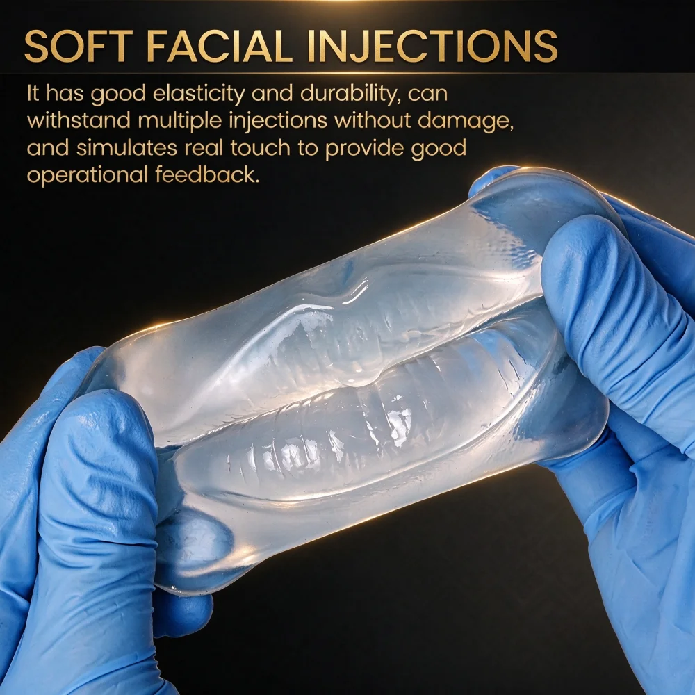 Transparent Lip Filler Injection Mannequin Tattoo Practice Lips Makeup Practice Realistic Stimulated Lip Model