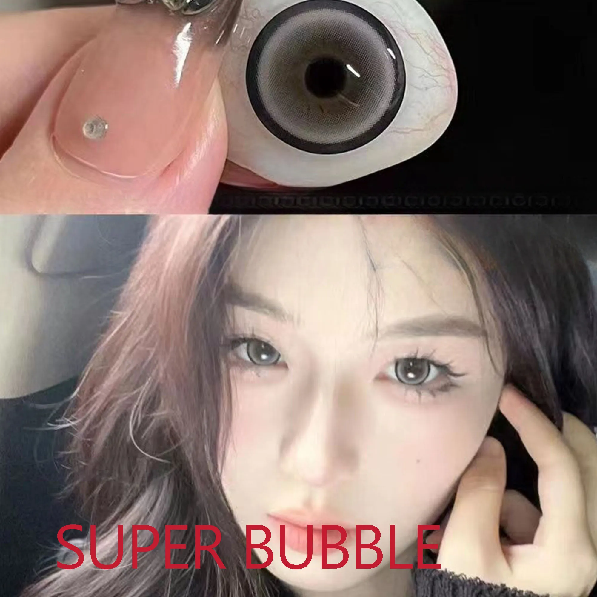 Coslens Eyewear Anime 14.50mm Dolly Soft Contacts Lenses with Power линзы для глаз цветные Super Bubble