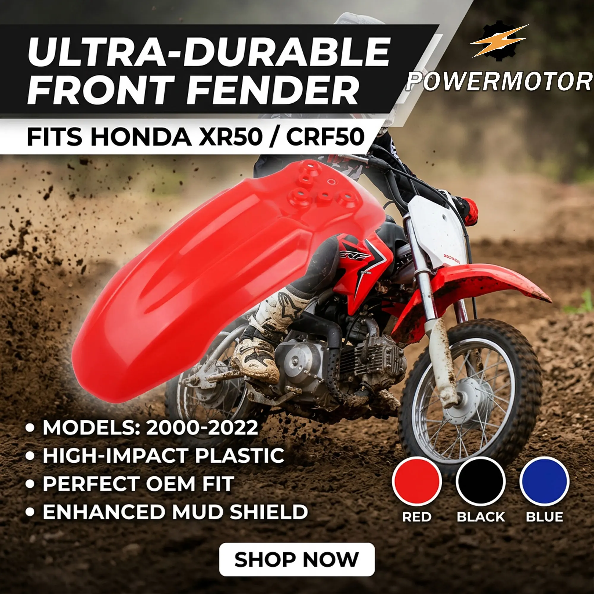 

Enduro Motorcycle Front Fender Wheel Mudguard Cover For Honda XR50 CRF50 CRF XR 50 50CC 2000-2022 Enduro DirtBike Modified Parts