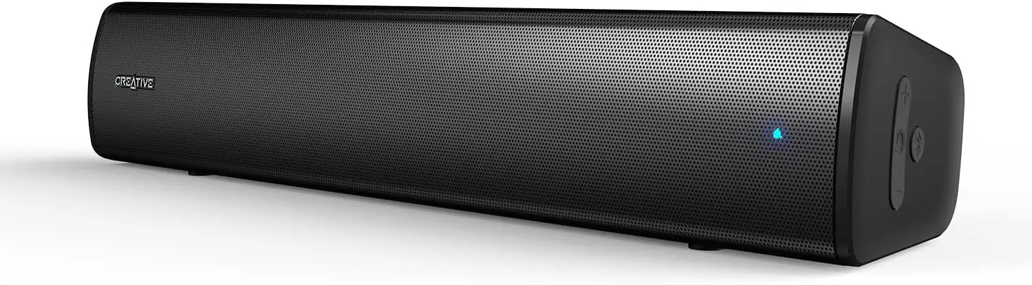 

Portable Bluetooth Sound Bar Speaker with 10W RMS Power, Black - Creative Stage Air V2 2.0