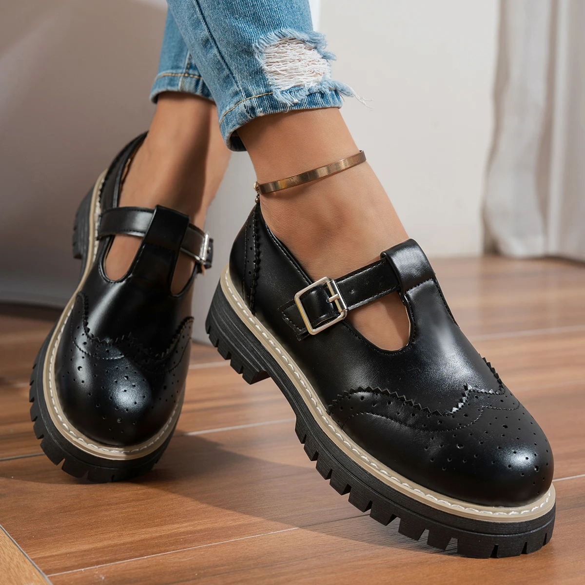Mocassins en cuir Brogue sculp - Leather Classic Strap avis et prix