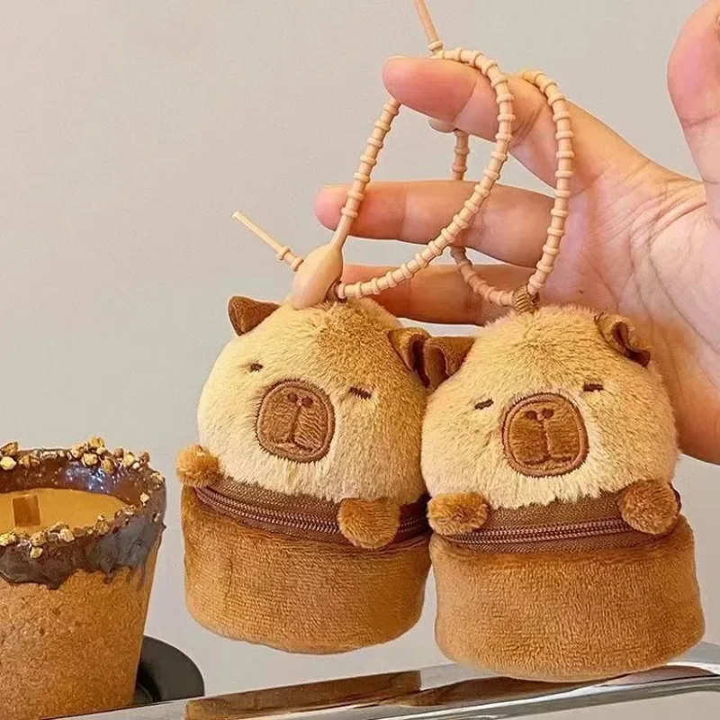 1/3/5/10/20PCS Adorable Capybara Plush Coin Purse Cute Water Pig and Bamboo Panda Keychain Perfect Christmas Gift