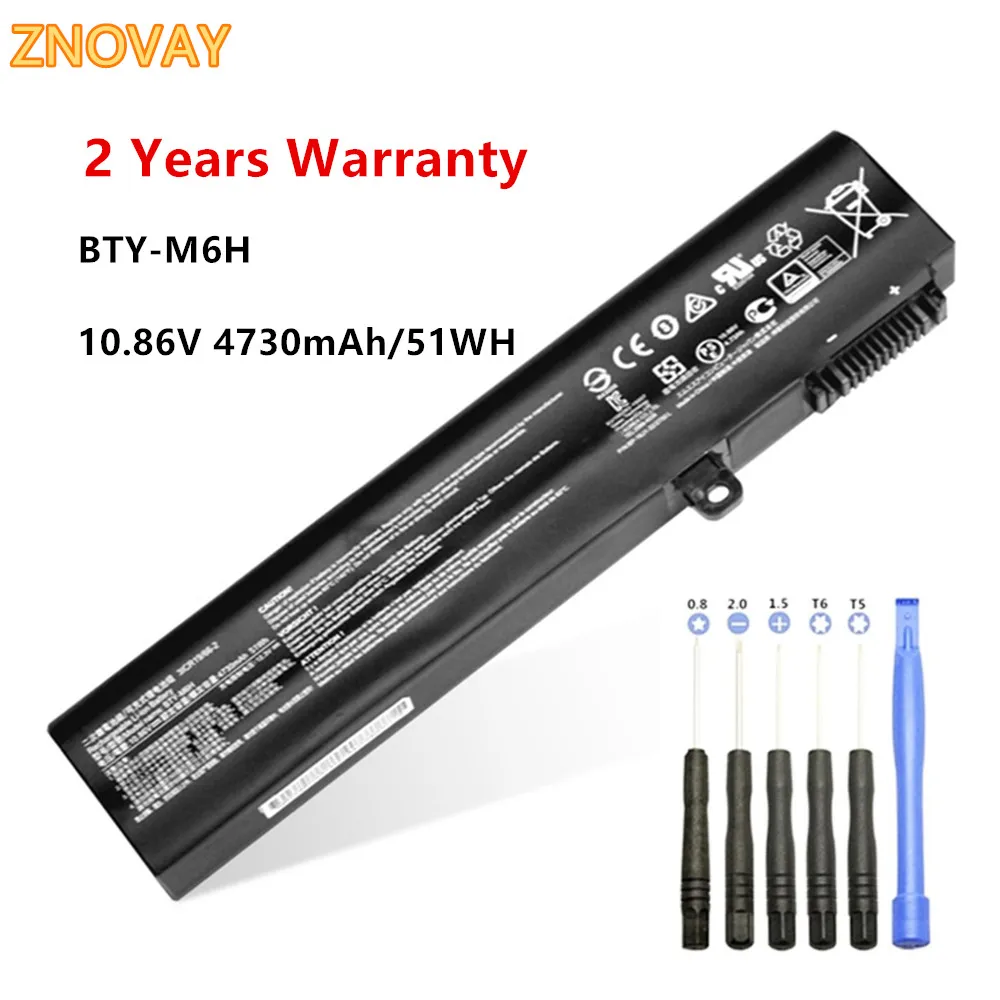 

ZNOVAY BTY-M6H Battery For MSI GE62 GE72 GP62 GP72 GL62 GL72 GP62VR GP72VR PE60 PE70 MS-16J2 MS-16J3 MS-16J9 MS-1792 MS-1795 New