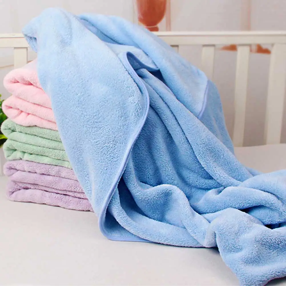 

Bath Towel Coral Fleece 120x100cm Absorbent Quick Drying Soft Comfortable Shower Towel Home Hotel Spa Use Blue
