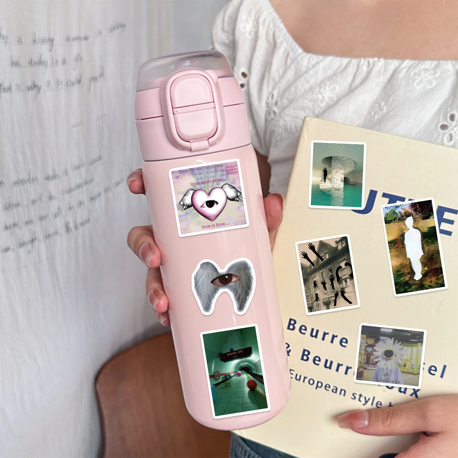 50PCS Aesthetics Stickers Funny Cattoon Acidity Decals Children's Toy Ornament Diary Bike Skateboard Laptop Guitar  Waterproof