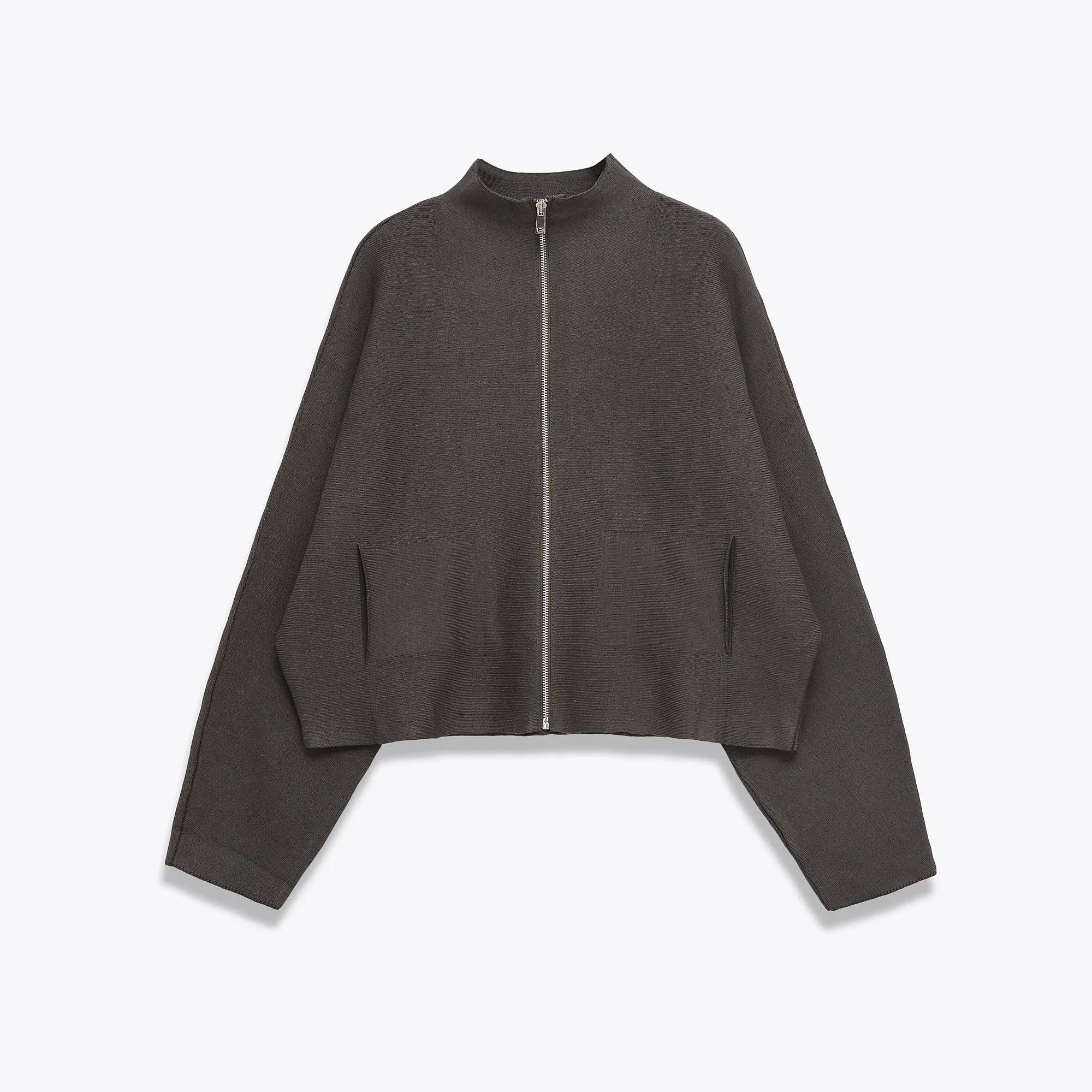Autumn Winter New Arrival Women's Knitted Jacket Women Long Sleeve Stand Collar Outerwear Versatile Commute Style Short Length
