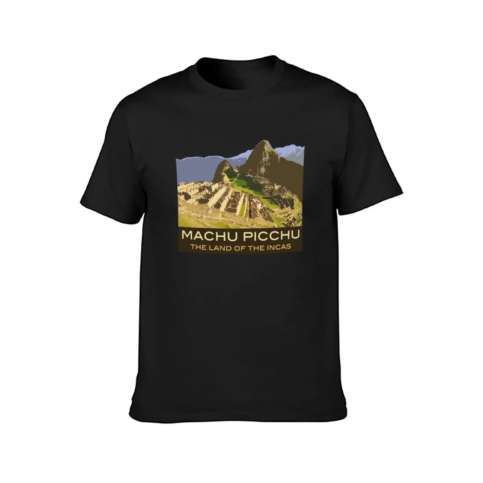 Machu Picchu Commemorative Souvenir Design, in Vintage Travel Poster Style T-Shirt tees baggy shirts Men's t-shirts