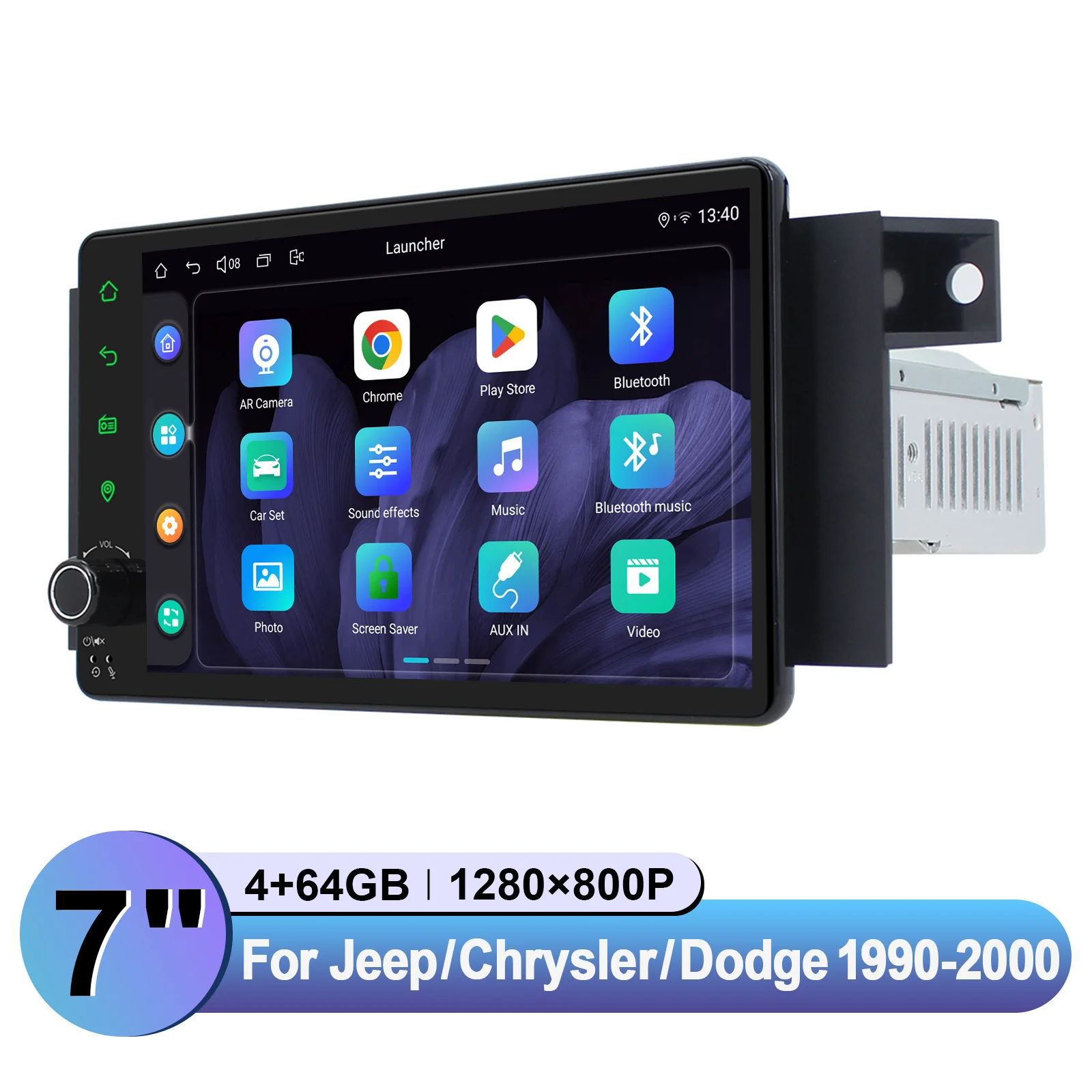 JOYING 7 "/8"/8.9 "وحدة رأس أندرويد أجهزة راديو ستيريو للسيارة لسيارة جيب/دودج/كرايسلر 1990-2000 شاشة مقسمة صورة في الصورة.