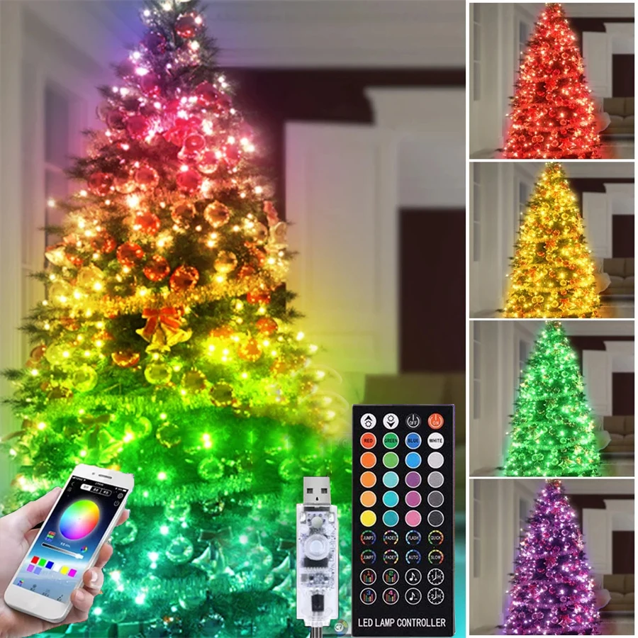 40M 400 LED Smart Christmas Tree Fairy String Lights Christmas Fairy Lights App Controlled Christmas string light