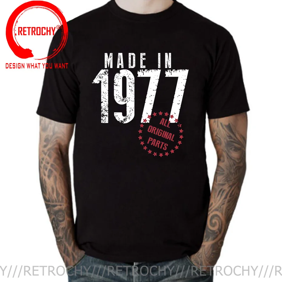 Vintage Made in 1970/1971/1972/1973/1974/1975/1976/1977/1978/1979 T shirt men Retro 1970s Apparel Father Dad Birthday T-shirt