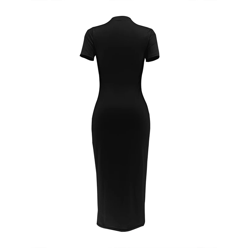 Women\'s Sexy Long Tshirt Short Sleeved Summer Plus Size Black Dress Black Print Tshirts dress Fashion White T-shirt Cas