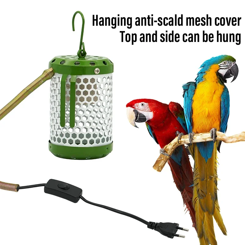 

1Pcs Pet Parrot Heat Preservation Lamp Ceramic Heating Lamp Anti-Bite Scalding Reptile Warm Lights Accessories Bird Supplies