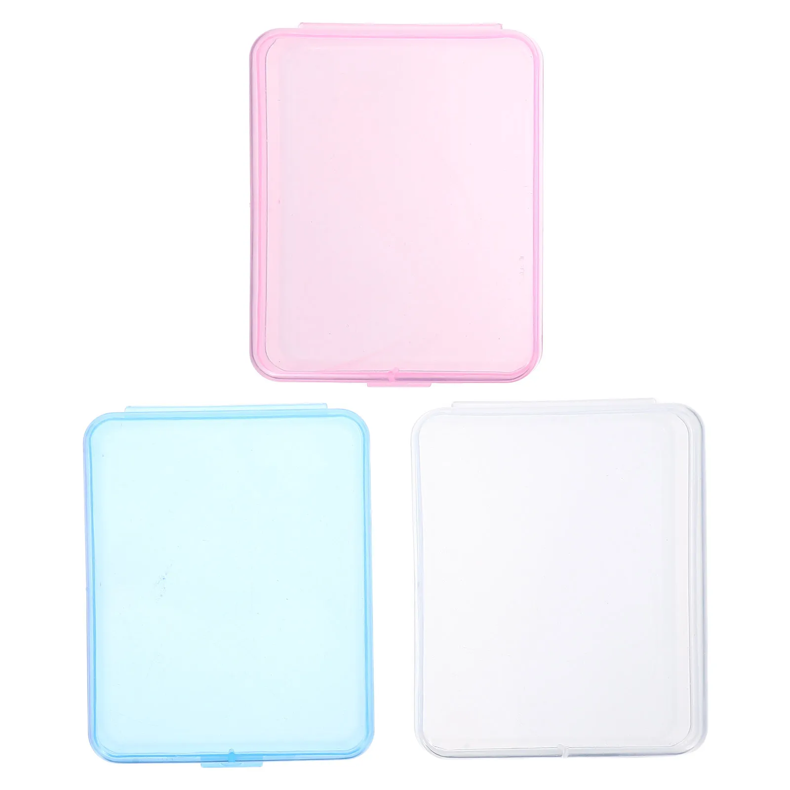 

3pcs Travel Makeup Organizer Transparent Cotton Round Holder Bathroom Vanity Storage Dispenser For Swabs Pads Sponges