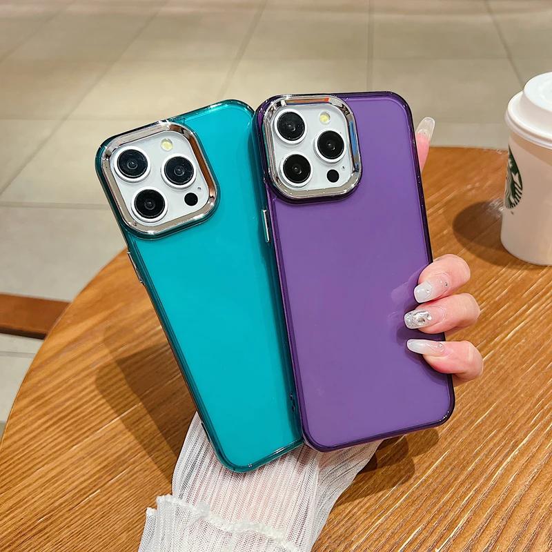 10ชิ้นเคส TPU หลากสีสำหรับ iPhone 15 16 Pro 14 13 12 11 PRO MAX XR MINI SE2 SE3 6S 7 8 PLUS เคสซิลิโคนนิ่ม