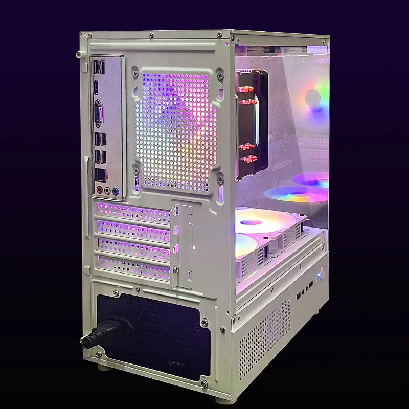 PC da gioco con CPU Core i7 / SSD 512G/16 GB momery 3200 MB DDR3/Windows 11 con grafica HD4600/giocatore per PC bianco