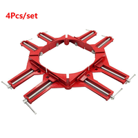 ABKJ-4Pcs 90 Degree Right Angle Clip Picture Frame Clamp Fixed Woodworking Frame Clamp For Glass Holder