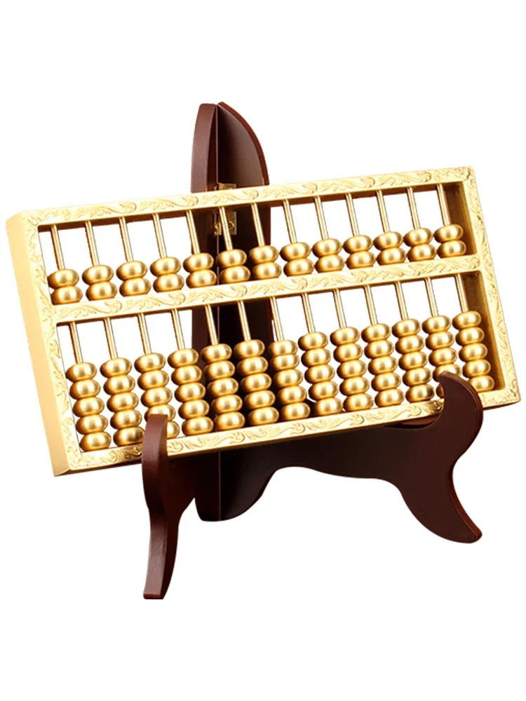 All copper old-fashioned wishful thinking abacus ornaments, solid bidding for wealth and financial operators, office feng shui