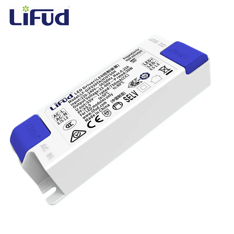 Lifud Flicker free LED Driver 33-40V 28W 30W 700mA 750mA LF-GIF030YA LED Power Supply Transformer Indoor LED Light Driver