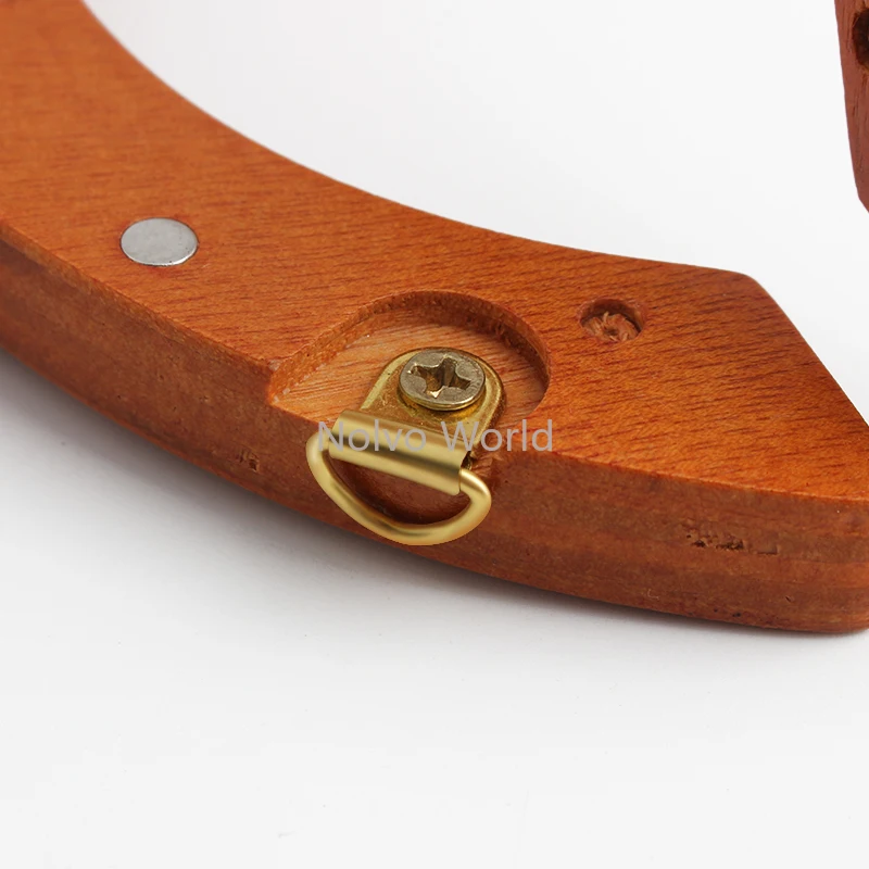 4-10-20PCS 14x6cm Camel Semicircular Mini Wooden Clutched Handles With Screw For Bags Handbag Tote Purse Clasp Frame Accessories