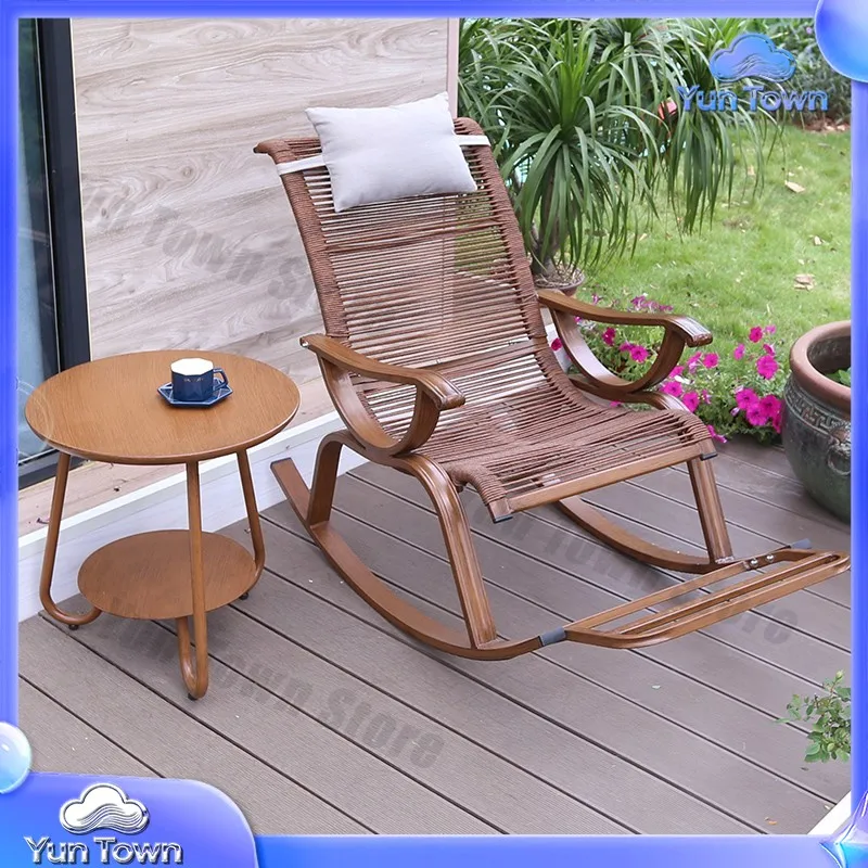 Metal Rocking Living Room Chairs Vintage Leisure Single Oversized Chair Luxury Comfortable Mecedoras De Adultos Home