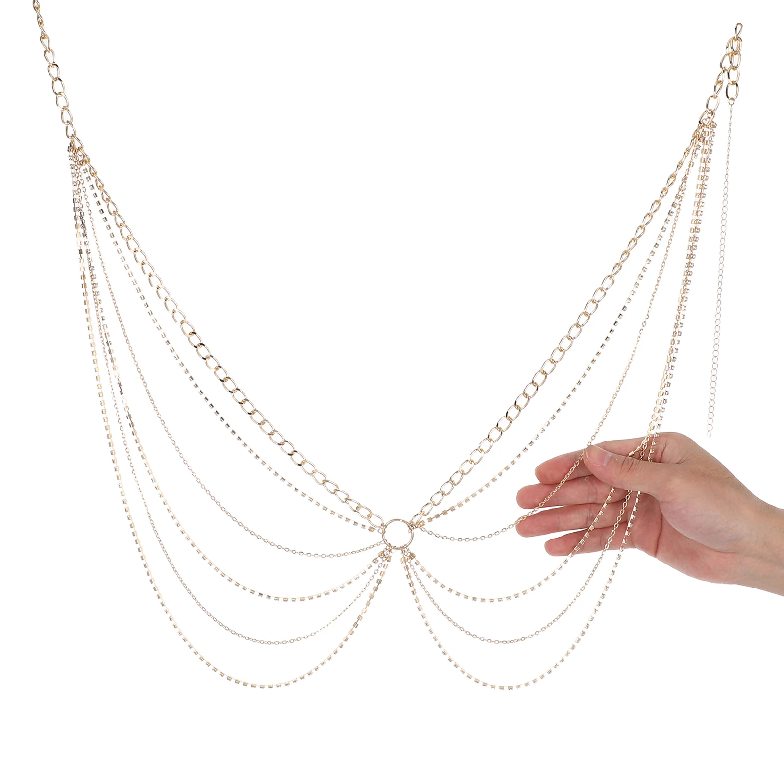 Fashionable Multi-layer Waist Chain Belly Jewelry Body for Women Metal Belt Miss