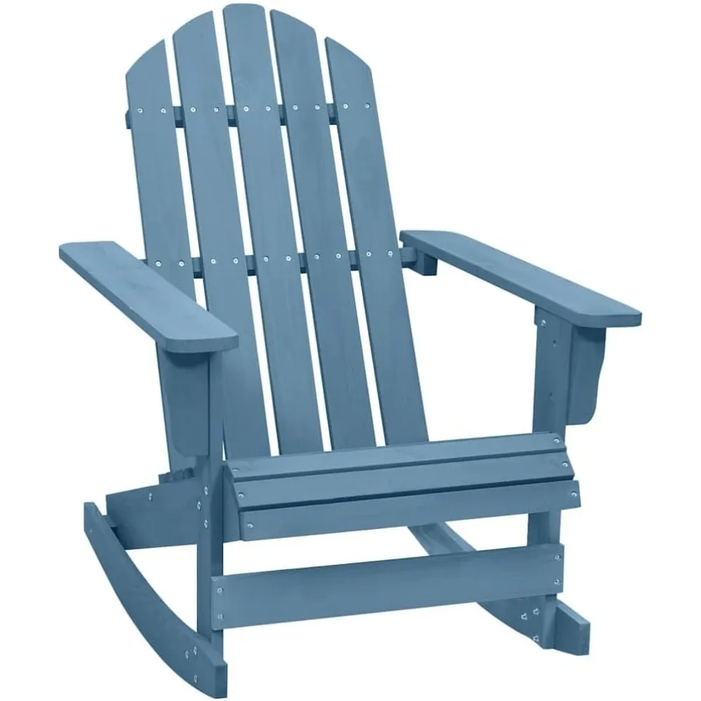 

Adirondack Garden Rocking Chair Patio Chair Garden Chair Blue Solid Fir Wood