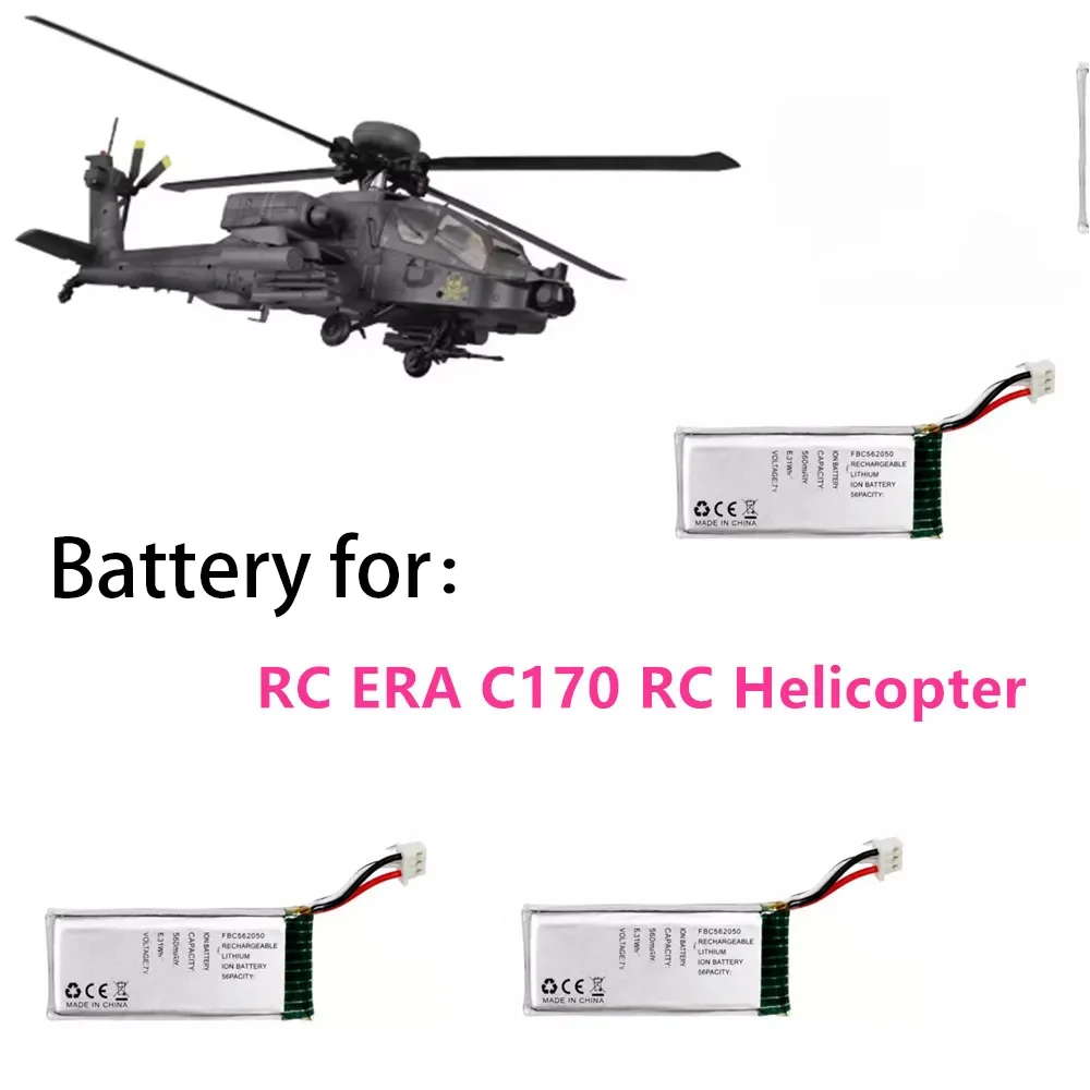 RC ERA C170 Battery 7.4V 560mAh C170 Helicopter Parts AH-64D Battery