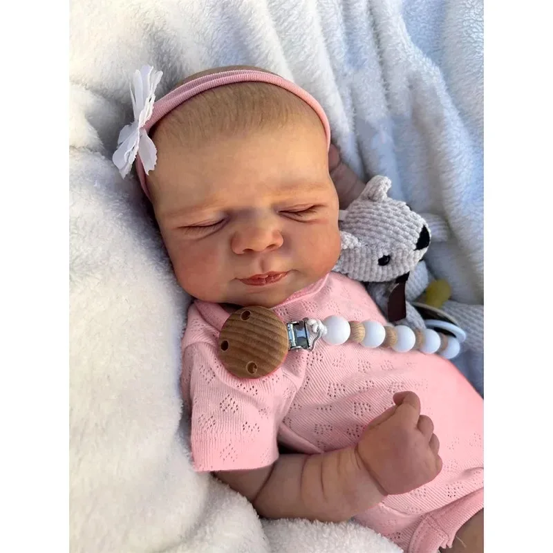 Regalo di compleanno per bambini con bambola di simulazione del corpo in stoffa per bambola rinata da 18 pollici