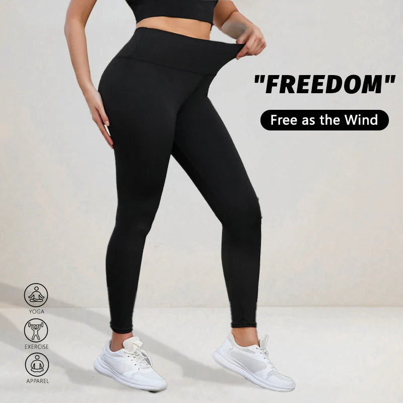 Fashionable and Sexy Running Fitness Pants Summer High Waist Knitted Yoga pants Solid black Color Yoga Leggings for women