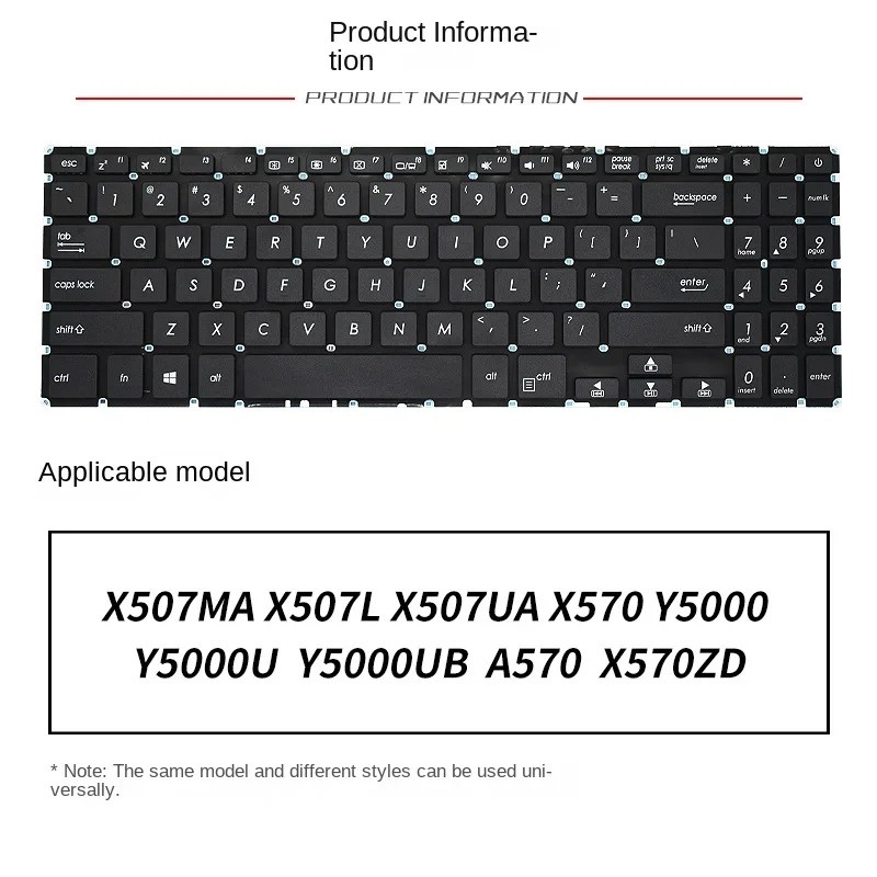 replace suit for ASUS X507MA X507L X507UA X570 Y5000 Y5000U Y5000UB  Laptop keyboard