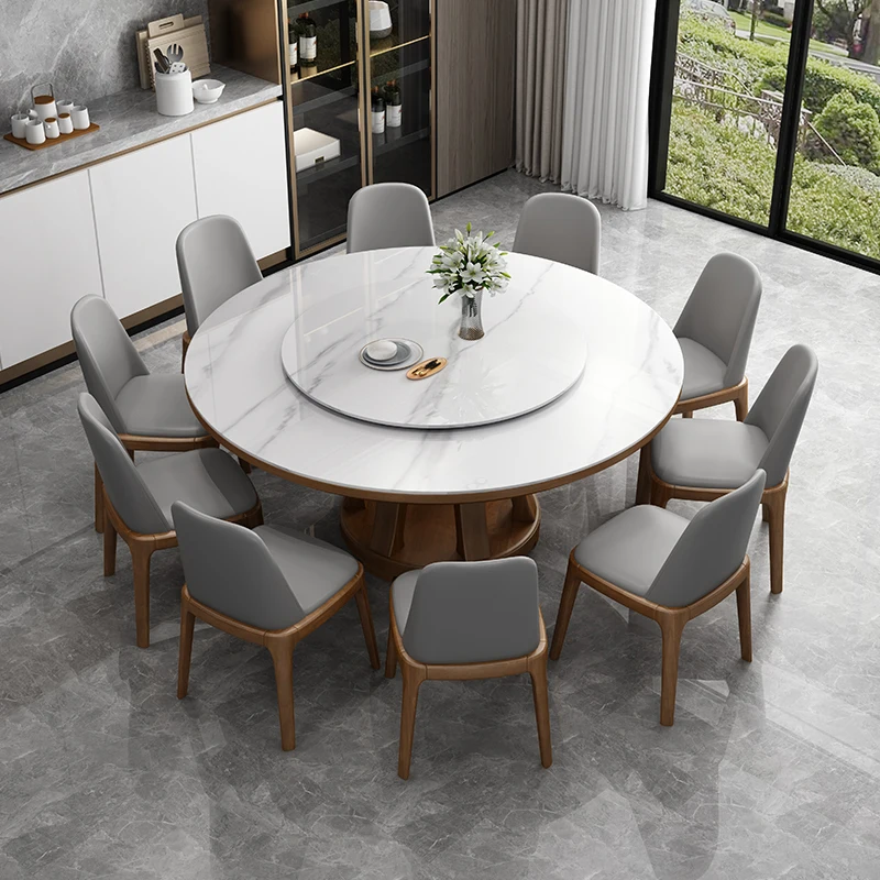 Island Dining Modern Living Room Home Furniture Simple Breakfast Cafe Restaurant Tables Round Mesas De Comedor Marble Wash JGY