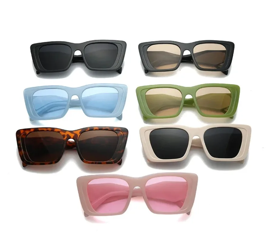 Retro Square Sunglasses Men Women Designer Luxury Vintage Glasses Big Frame Cat Eye  Leopard Print Eyewear UV400 Oculos De Sol - view 6