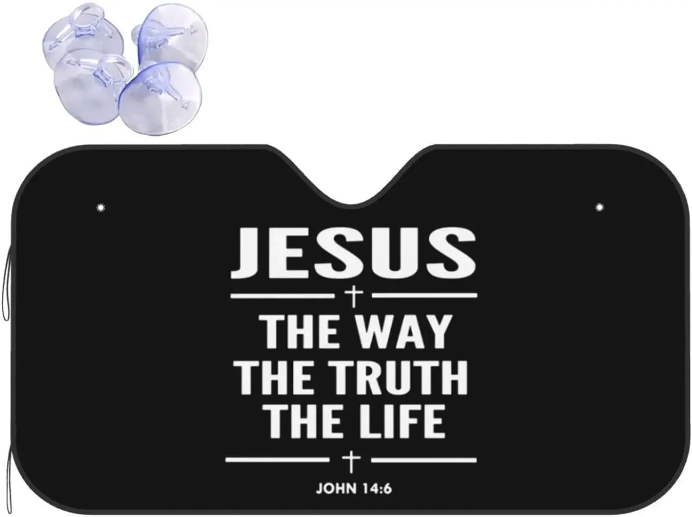 Jesus The Way The Truth The Life John 146 Car Windshield Sunshade Sun Visor Shield Sun Shade Protector for Cars Trucks