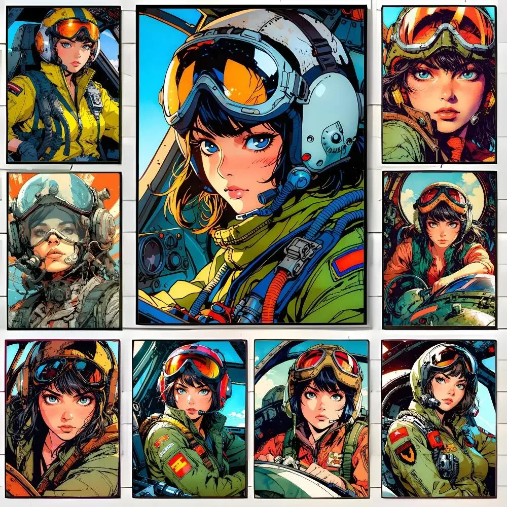 Vintage Artwork V-Vintage Aviator Poster Wall Art Print Decorative Mural Home Decor Gift Unframed