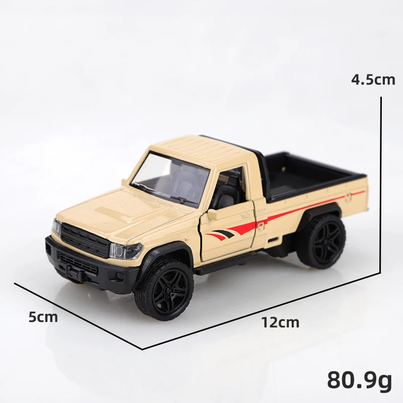 (Bagged) 1/36 Middle East Version LC79 Off-Road Pickup Truck, Die-Cast Metal, Boy's Toy, Exquisite Collectible Gift.