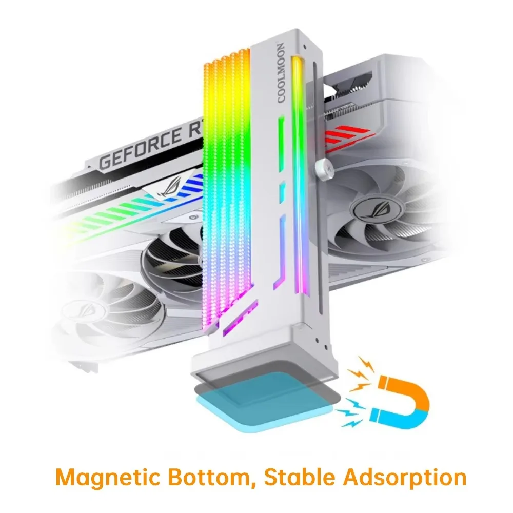 ARGB Graphics Card GPU Support Addressable Aluminum GPU Video Card Sag Bracket Adjustable Height PC Case Accessories 5V 3PIN