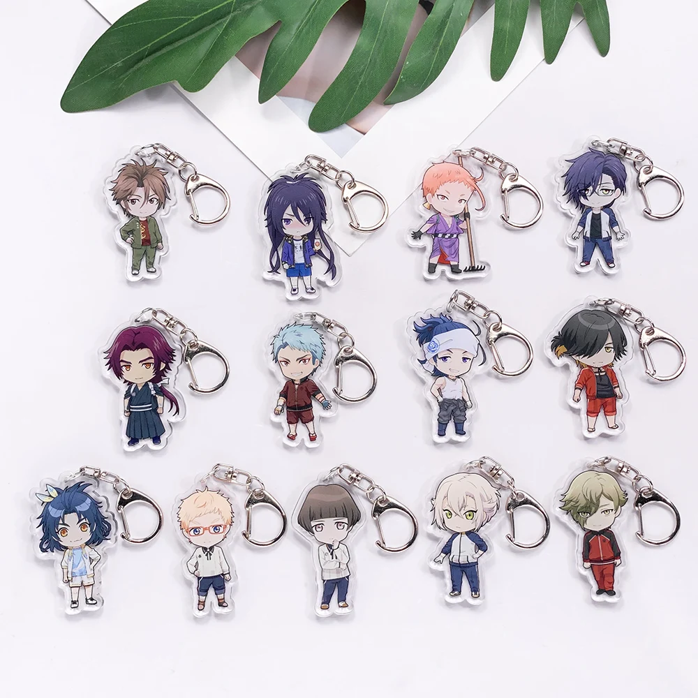 13Pcs Anime Figures Touken Ranbu Online Acrylic Keychain Accessories Cute Bag Charm Backpack Pendant Key Ring Gifts For Friends
