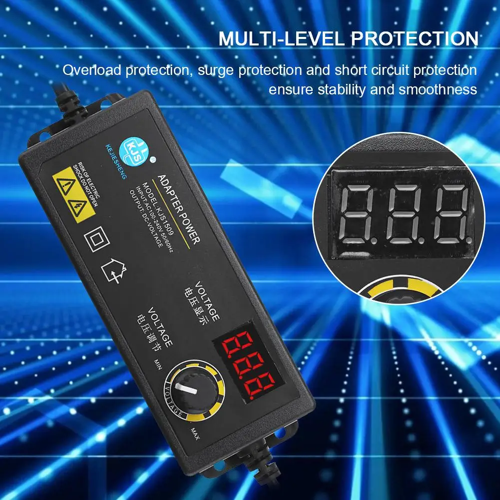 Adaptor sakelar daya profesional layar tampilan Digital LCD LED regulasi voltase catu daya adaptor untuk permainan
