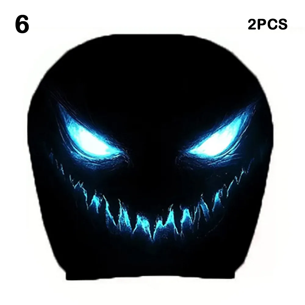 

Personality Universal Car Seat Cover Breathable Elastic Car Headrest Cover Dust-proof Car Seat Headrest Halloween