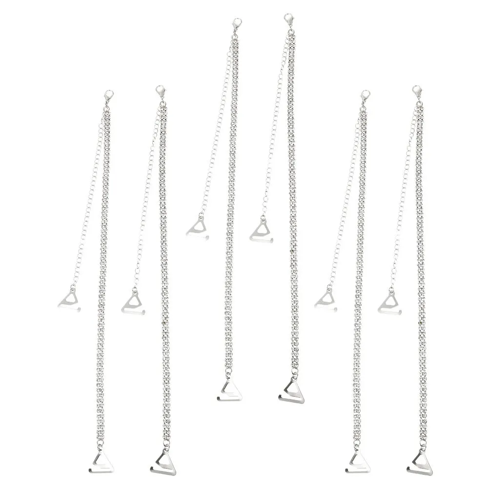 3 pares de correas invisibles ajustables para sujetador con diamantes de imitación, repuesto antideslizante para lencería, vestido, Tops, accesorios de correa para el hombro
