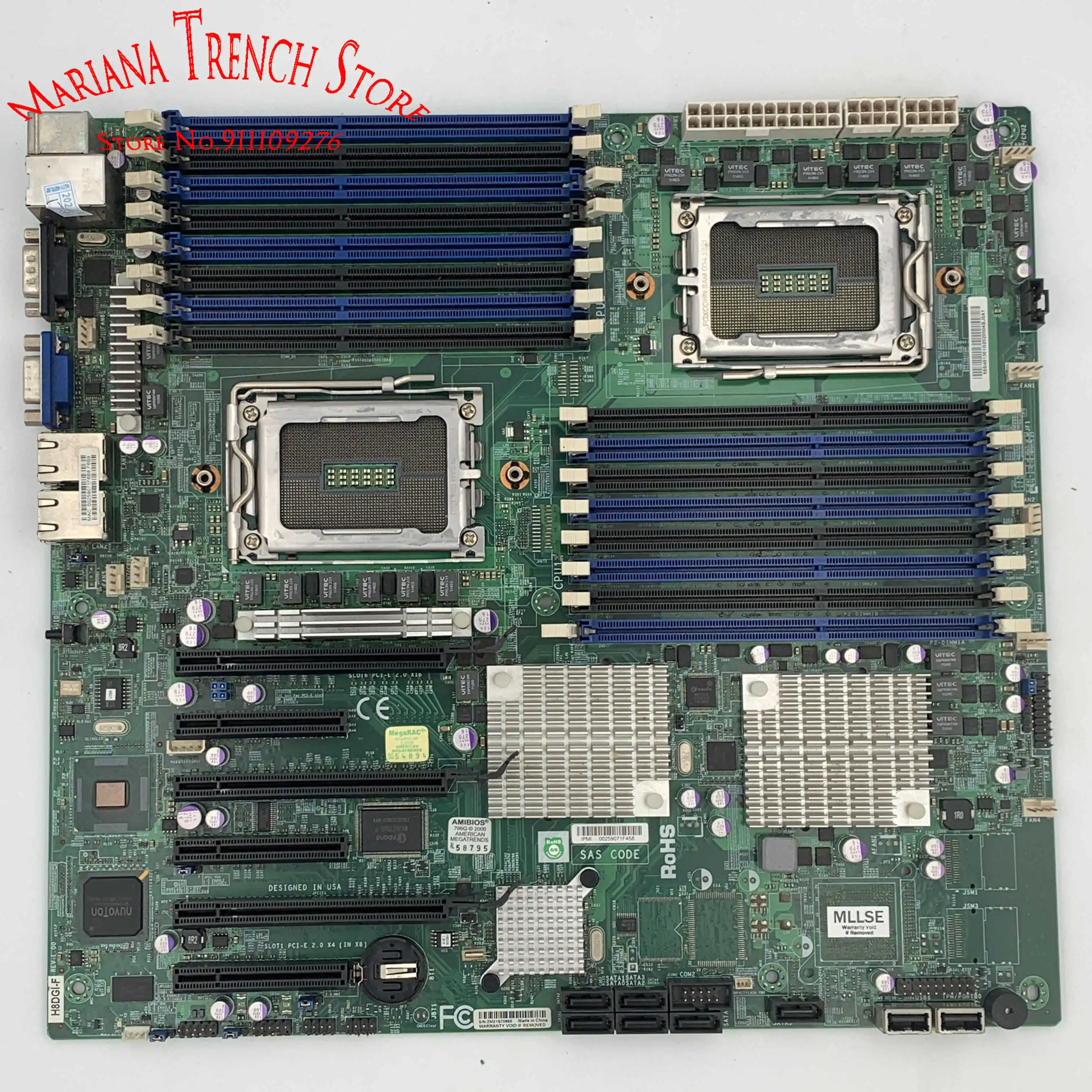 H8DGi-F for Supermicro Motherboard Dual AMD Opteron 6000 Series Processors DDR3 82576 Dual-port Gigabit Ethernet LAN