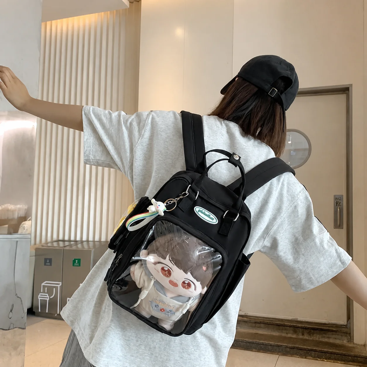 Transparent Itabag Girls Back School Women Mini Tote Shoulder Bag Y2K Japanese Harajuku Small Crossbody Bags Purses and Handbags