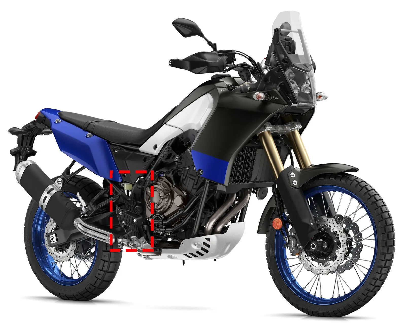 Suitable for Yamaha XT/XTZ Tenere 700 2019-2023 models, frame protection plate and motorcycle side panel cover