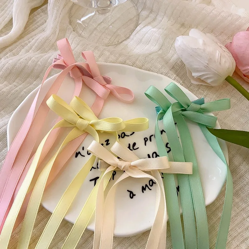 

1pc Ballet Girly Bow Braided Hair Ribbon Hairpin Ribbon Double Ponytail Headgear