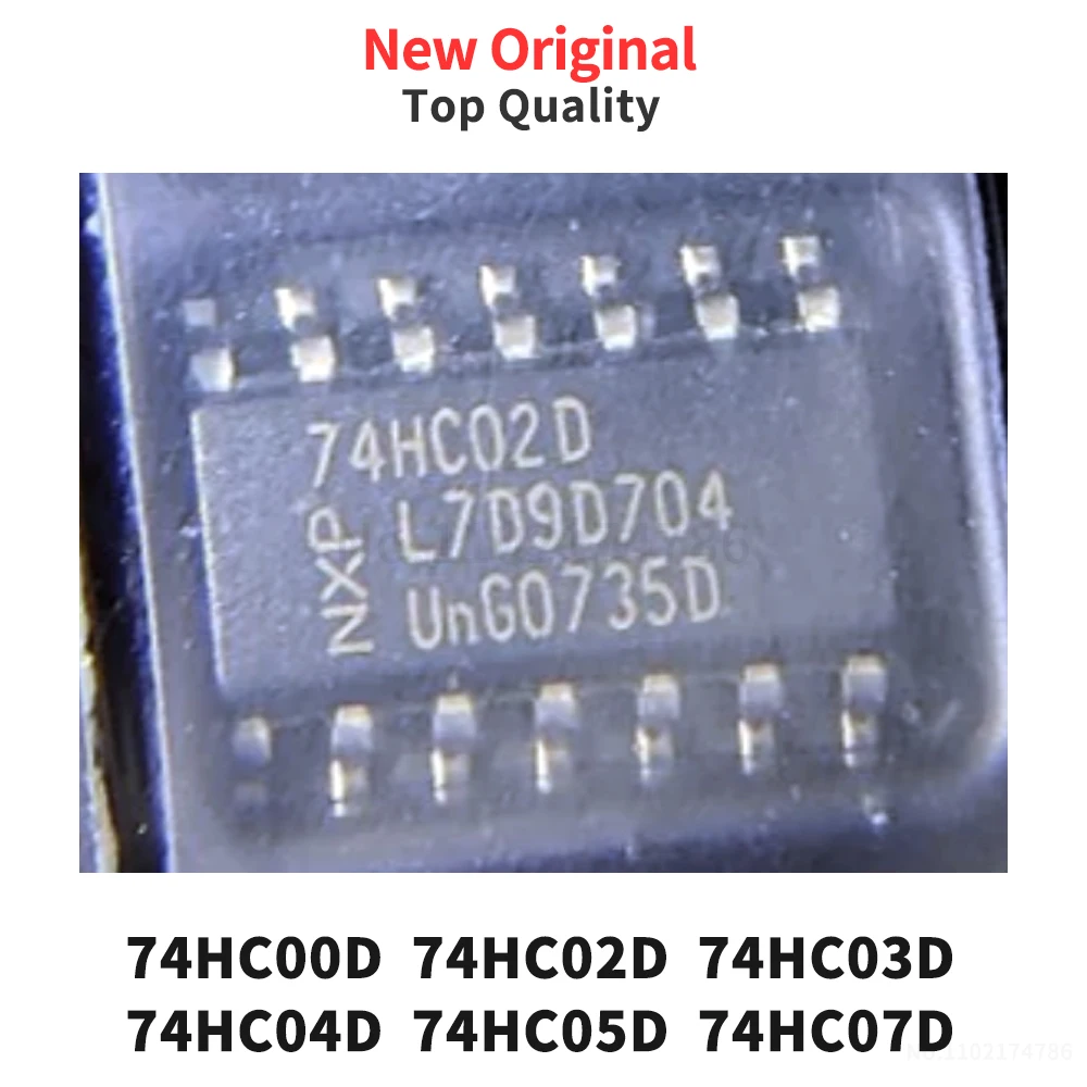 (10 Pcs) 74HC00D 74HC02D 74HC03D 74HC04D 74HC05D 74HC07D SOP-14 New Original