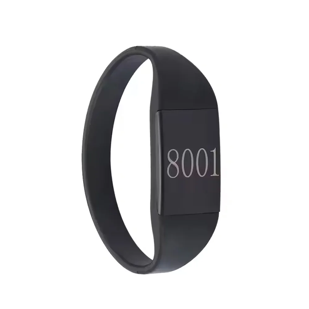 Waterproof ID Wristband Key Card - IP68 Silicone Bracelet for Electronic Pool Lockers/Sauna/GYM, Chlorine-Resistant & High Tem