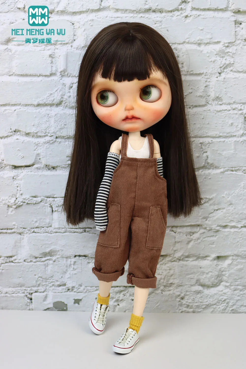 

Blyth clothes fashion suspenders T-shirt jacket knitwear Azone OB22 OB24 doll toy gifts