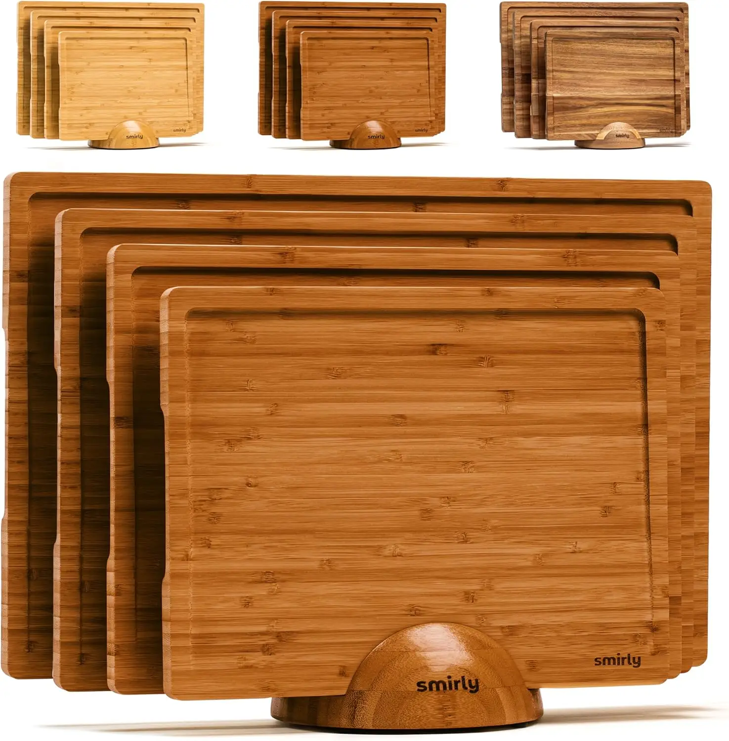 

Bamboo Cutting Boards for Kitchen - Bamboo Cutting Board Set & Bamboo Cooking Utensils, Wood Chopping Board Set