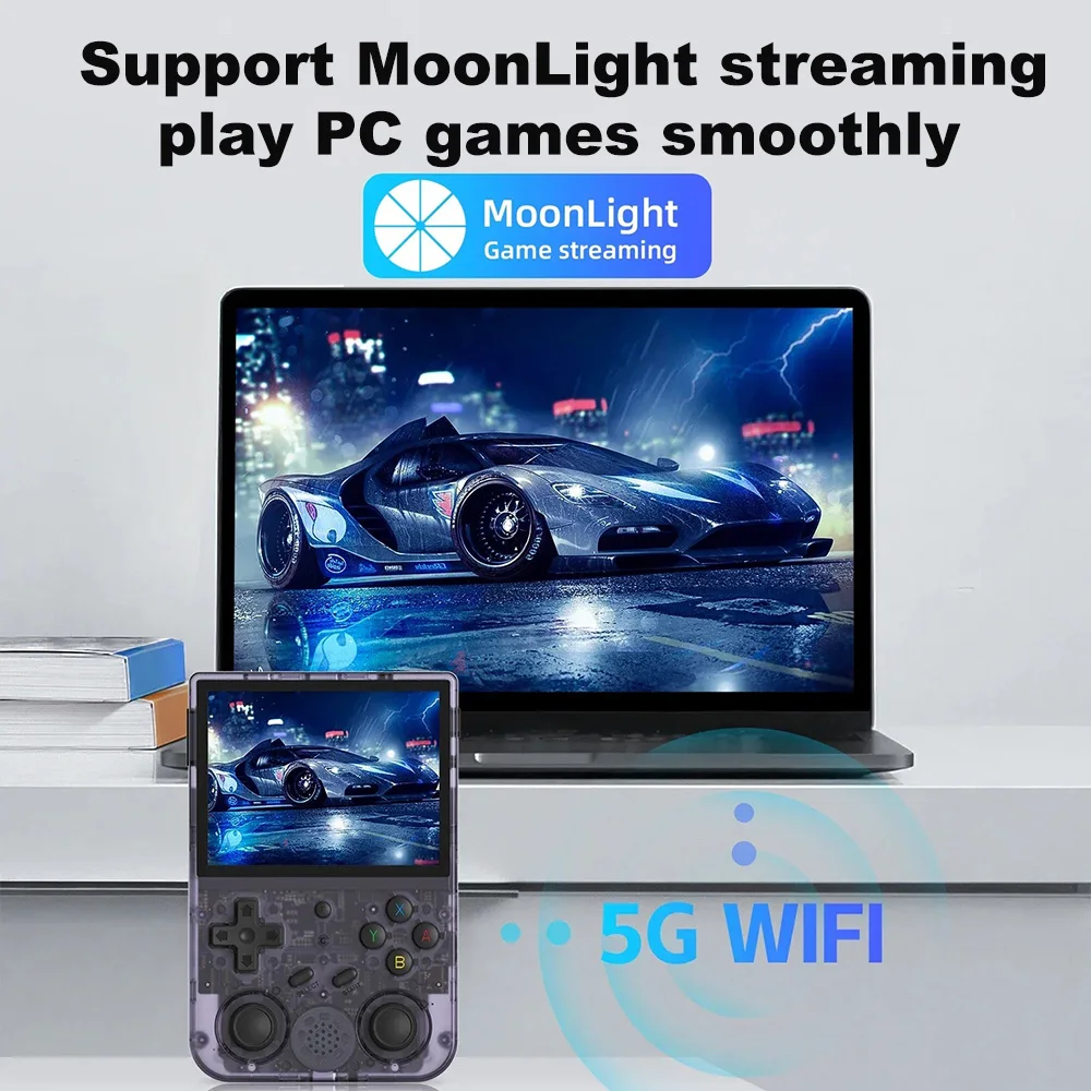 RG353V/RG353VS Handheld Retro Video Game Console with 3.5-inch IPS Screen, HDMI Output, Android/Linux Operating System